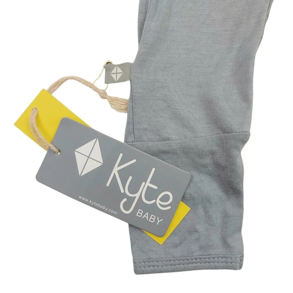 Kyte Baby Romper Pajama 6/12 Months Gray Snaps Sleepwear Soft Fabric